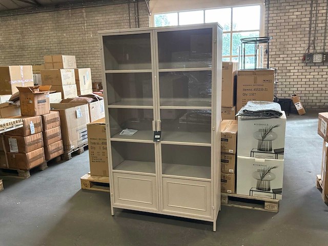 Woood ronja vitrinekast xl metaal soft pink - afbeelding 8 van  10
