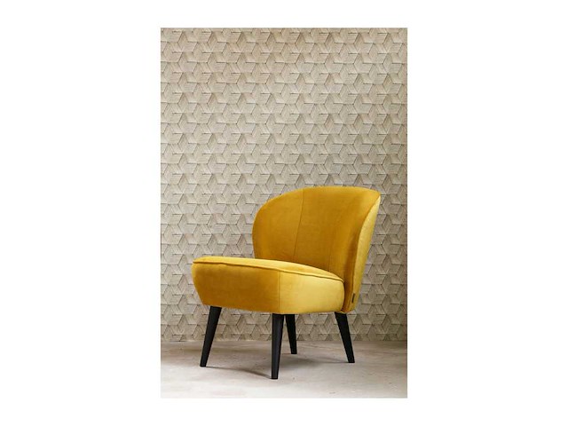 Woood sara fauteuil velvet oker set - afbeelding 2 van  5