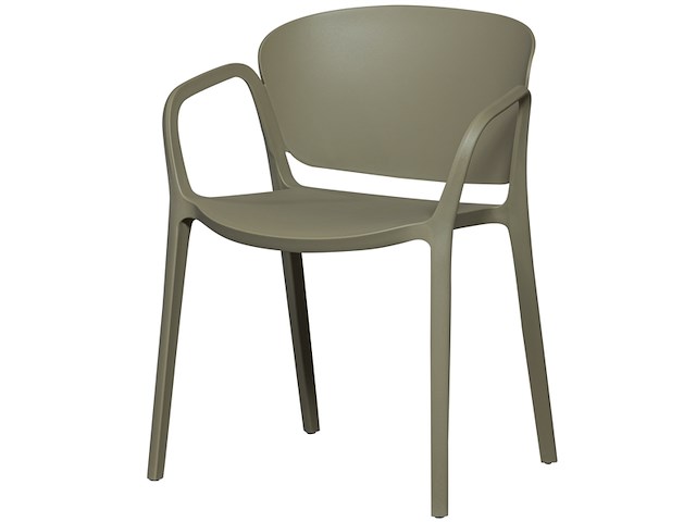 Woood tuinstoel bent groen kunststof - afbeelding 1 van  6