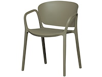 Woood tuinstoel bent groen kunststof - afbeelding 1 van  6