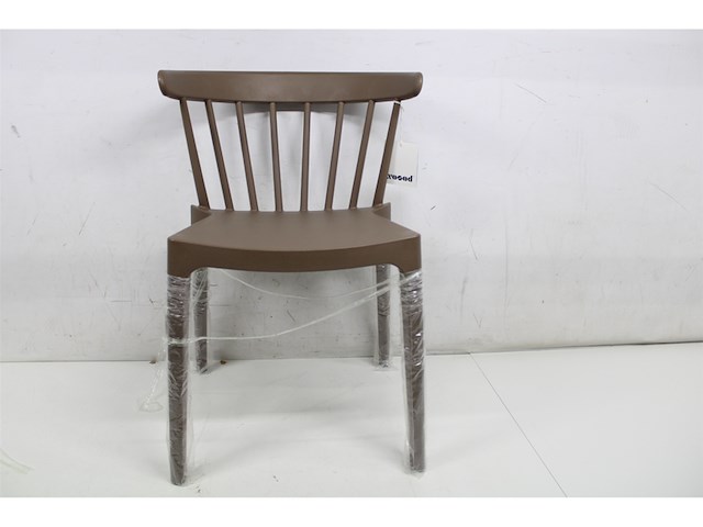 Woood tuinstoel bliss met spijlen bruin melange kunststof - afbeelding 1 van  3