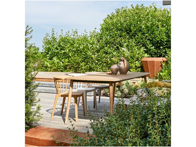 Woood tuinstoel bliss met spijlen bruin melange kunststof - afbeelding 4 van  6