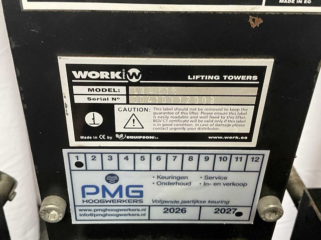 Work lw461r towerlift (3x) - afbeelding 4 van  13