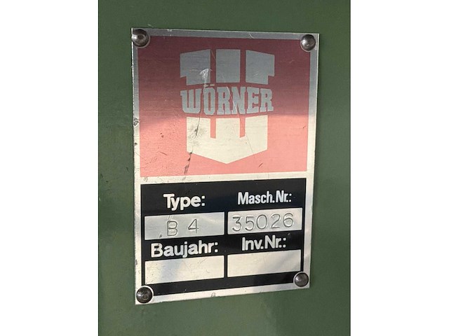 Worner b4 tafelboormachine - afbeelding 7 van  10