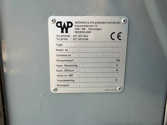 Wp werner & pfleiderer haton - bm 53 combi 3 - opmaker - afbeelding 5 van  5