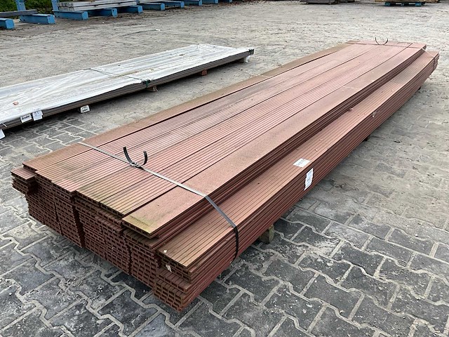 Wpc kunststof dekdeel 2.3x14.5x420 cm (80x) - afbeelding 2 van  5