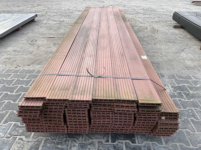 Wpc kunststof dekdeel 2.3x14.5x420 cm (80x) - afbeelding 4 van  5