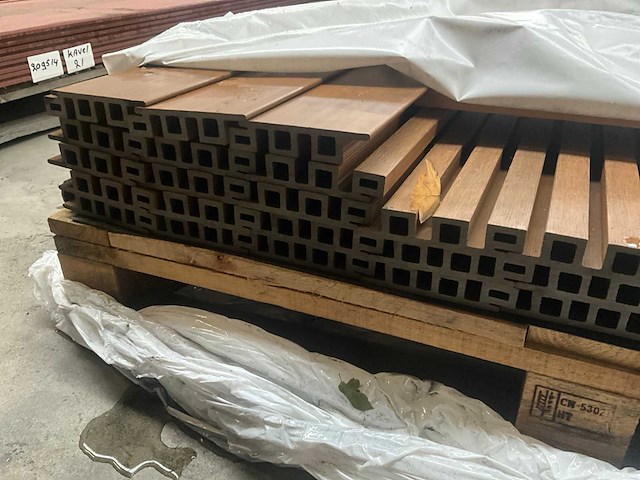 Wpc kunststof gardenwall 2,5x12,1x300 cm (44x) - afbeelding 5 van  5