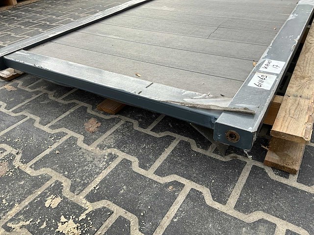 Wpc-premium poort 183x98 cm dark grey - afbeelding 3 van  5