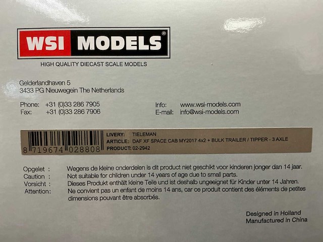 Wsi model 1:50 tieleman transport (2x) - afbeelding 3 van  4