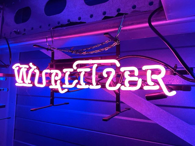 Wurlitzer glas neon decoratie - afbeelding 1 van  2