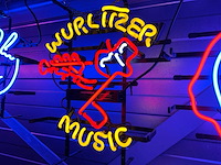 Wurlitzer glas neon decoratie - afbeelding 1 van  2