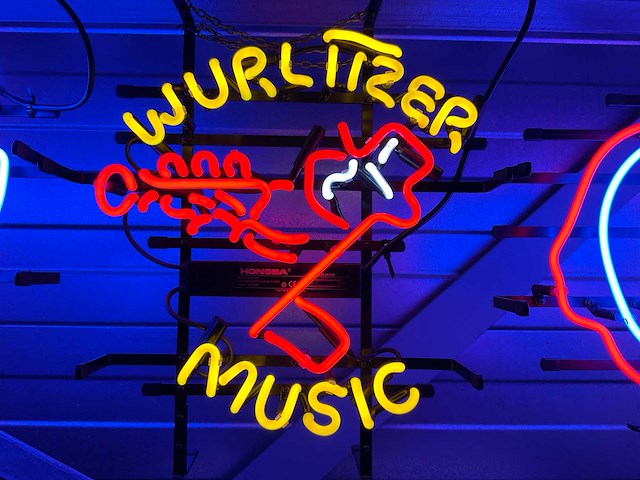 Wurlitzer glas neon decoratie - afbeelding 2 van  2