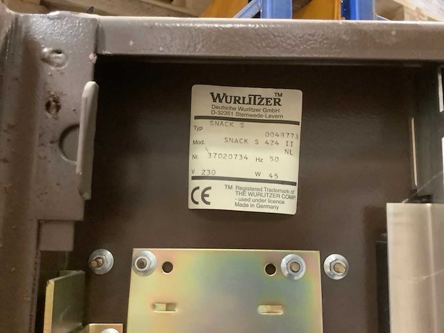 Wurlitzer snacks 424 verkoopautomaat - afbeelding 5 van  9