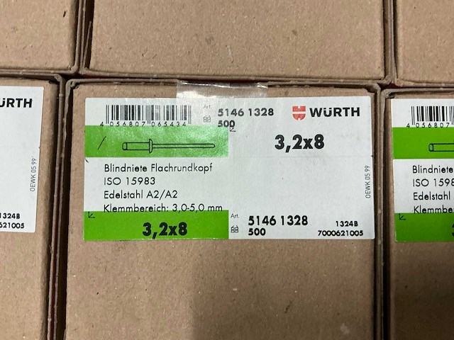 Würth - popnagel 3,2x8 mm (20.000 stuks) - afbeelding 3 van  3