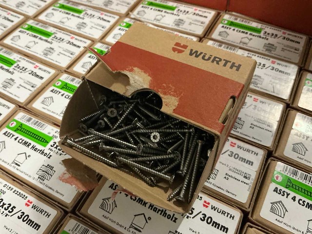 Würth - schroef 3x35/30 mm - rvs - (13.400 stuks) - afbeelding 1 van  3
