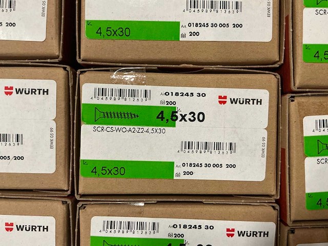 Würth - schroef 4,5x30 mm - rvs - (10.000 stuks) - afbeelding 3 van  3