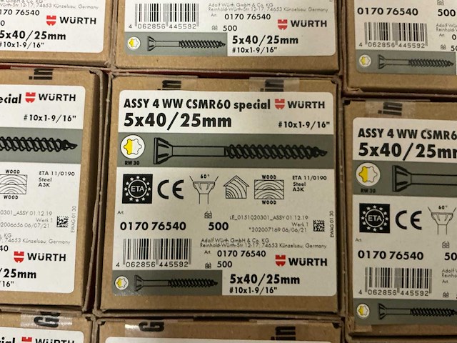 Würth - schroef 5x40/25 mm (34.500 stuks) - afbeelding 3 van  3