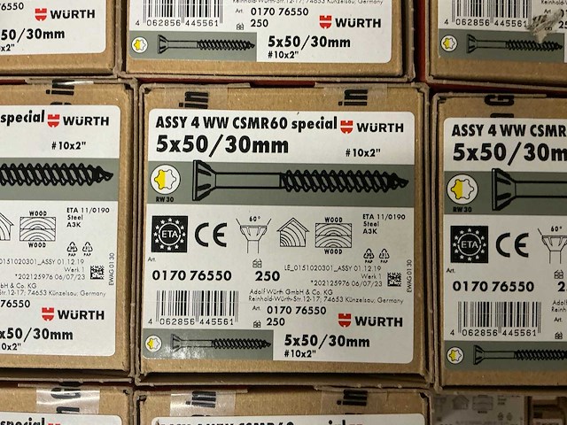 Würth - schroef 5x50/30 mm (12.500 stuks) - afbeelding 3 van  3