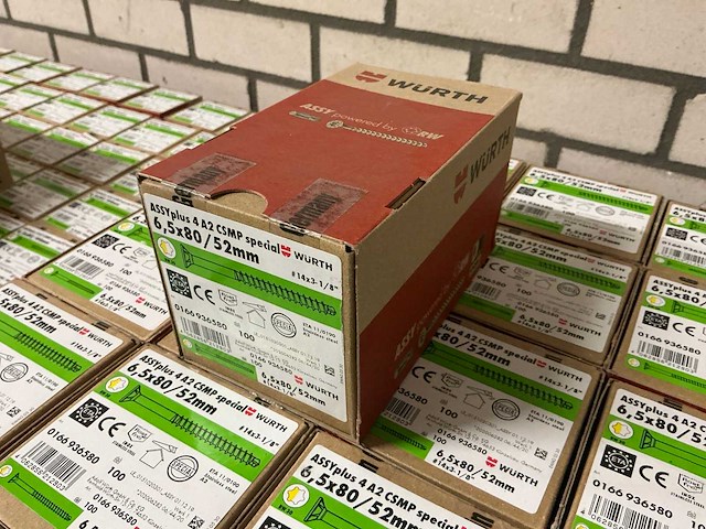 Würth - schroef 6,5x80/52 mm - rvs - (3.700 stuks) - afbeelding 1 van  3