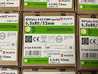 Würth - schroef 6,5x80/52 mm - rvs - (3.700 stuks) - afbeelding 3 van  3