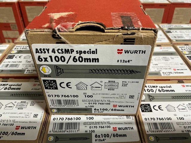 Würth - schroef 6x100/600 mm (6.600 stuks) - afbeelding 3 van  4