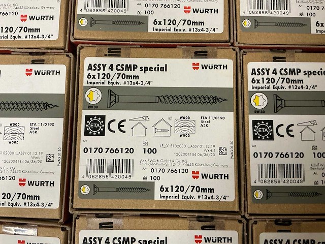 Würth - schroef 6x120/70 mm (5.300 stuks) - afbeelding 3 van  3