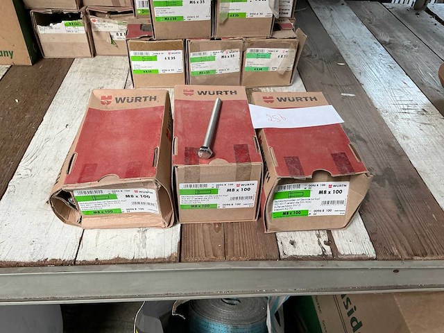 Würth 6 kantbouten rvs m8x100 (3x) - afbeelding 1 van  1