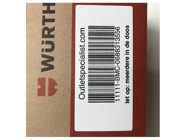 Wurth blind deurscharnier chroom satijn - 0688313556 - afbeelding 4 van  6