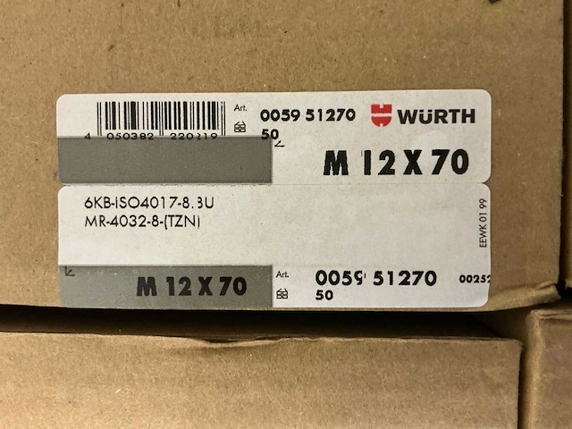 Würth bout m12x70 mm (1000 stuks) - afbeelding 3 van  3