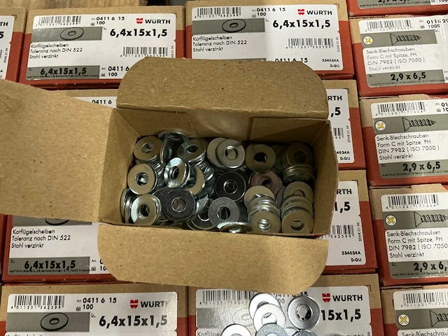 Würth carrosserieringen 6,4x15x1,5mm (4.300x) - afbeelding 5 van  5