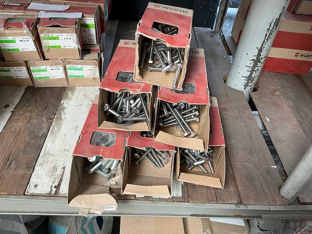 Würth diverse rvs bouten (6x) - afbeelding 1 van  3