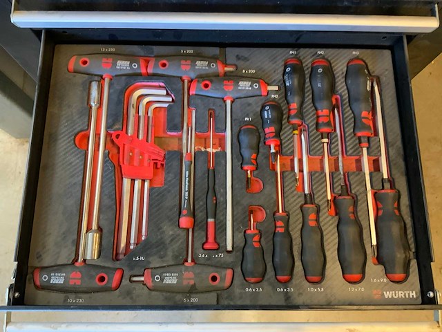 Würth gevulde gereedschapswagen - afbeelding 5 van  10