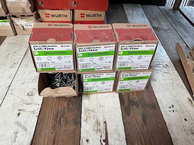 Würth hardhoutschroeven rvs 5x50 schroef (3x) - afbeelding 1 van  1