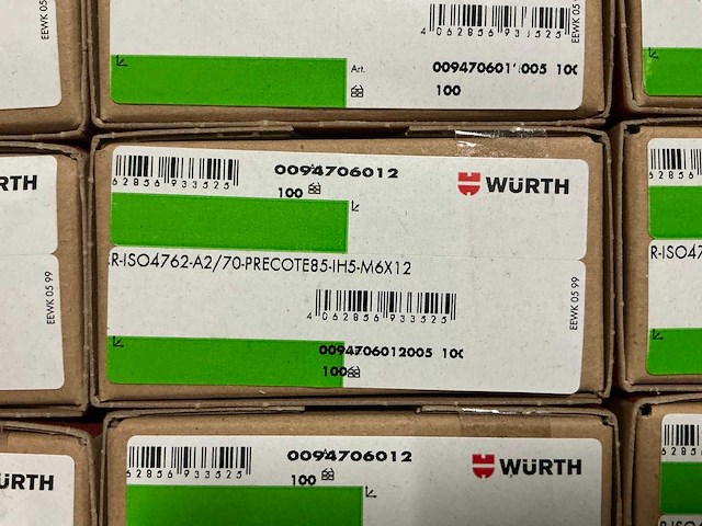 Würth imbusbout m6x12 mm (18.000 stuks) - afbeelding 3 van  3