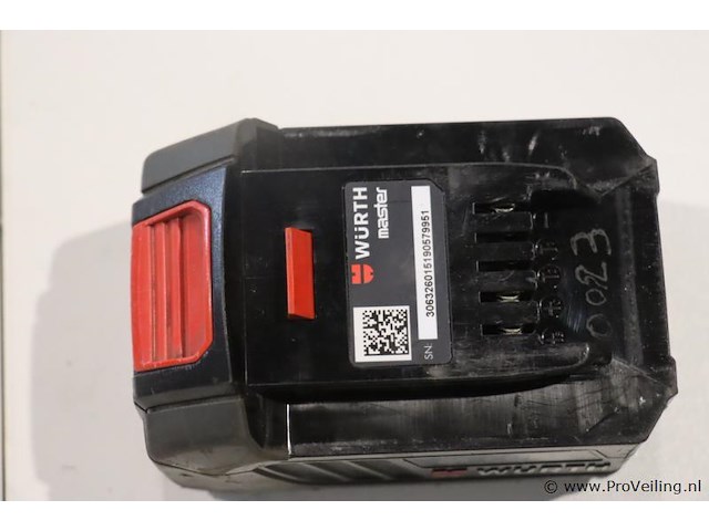 Würth master m-cube accu, 18v/4ah basic - afbeelding 3 van  4