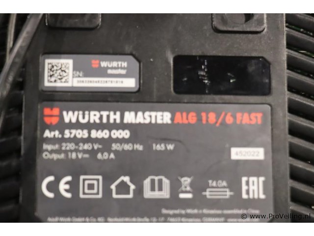 Würth master m-cube alg 18/6 fast acculader, 18v - afbeelding 4 van  4