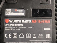Würth master m-cube alg 18/6 fast acculader, 18v - afbeelding 4 van  4