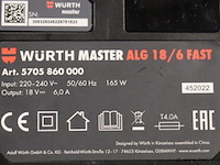 Würth master m-cube alg 18/6 fast acculader, 18v - afbeelding 4 van  4