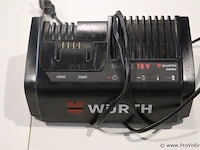 Würth master m-cube alg 18/6 fast acculader, 18v