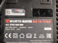 Würth master m-cube alg 18/6 fast acculader, 18v - afbeelding 4 van  4