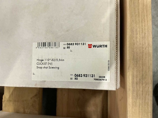 Würth meubelscharnieren 110° (100x) - afbeelding 5 van  5