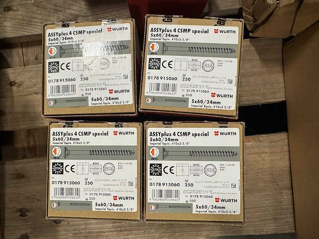 Würth partij diverse bevestigingsmaterialen - afbeelding 4 van  9