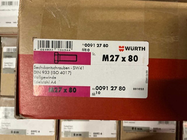 Würth partij diverse bevestigingsmaterialen - afbeelding 7 van  7