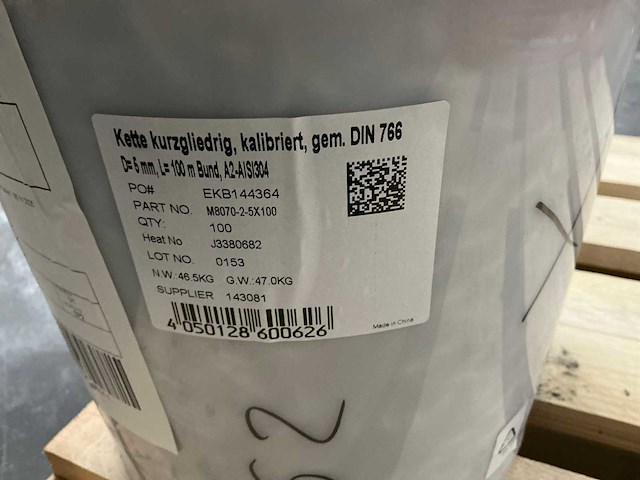 Würth rvs 316 ketting 5mm 100mtr - afbeelding 5 van  5