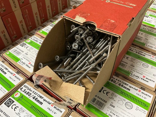 Würth schroef rvs 4,5x80/44 mm (7.600 stuks) - afbeelding 2 van  3