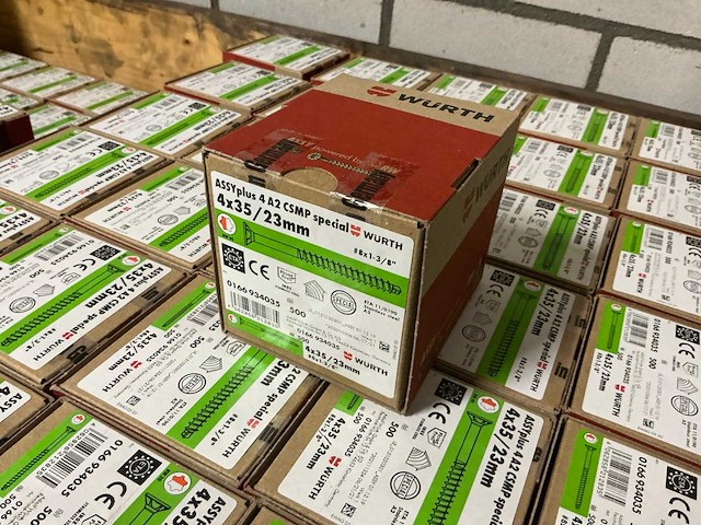 Würth schroef rvs 4x35/23 mm (25.000 stuks) - afbeelding 1 van  3