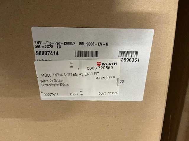 Würth vs envi fit afvalsysteem (3x) - afbeelding 2 van  10