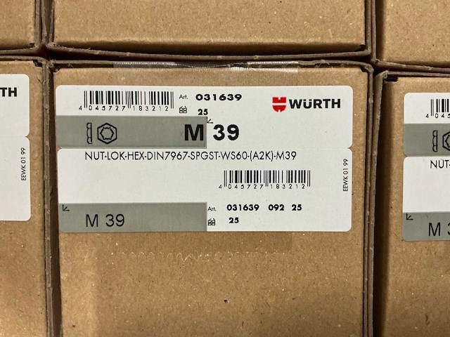 Würth zelfborgende contramoer m39 (1.200stuks) - afbeelding 3 van  3