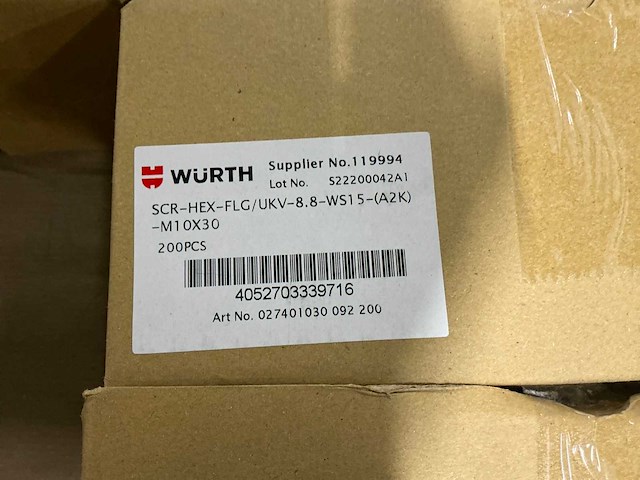 Würth zeskantflensbouten m10x30 (5.000x) - afbeelding 4 van  4